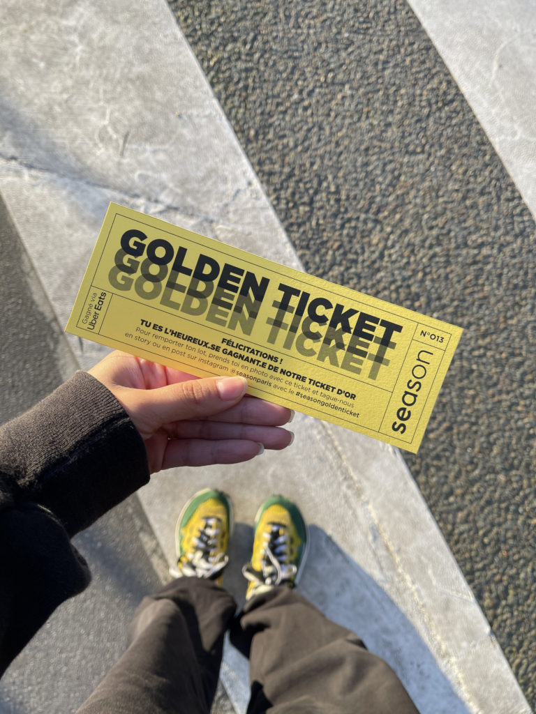 Season golden ticket restaurant paris